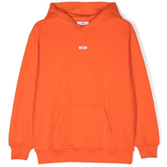 MSGM Mens Orange Hoodie Sweatshirt Extra Small - Picture 1 of 6